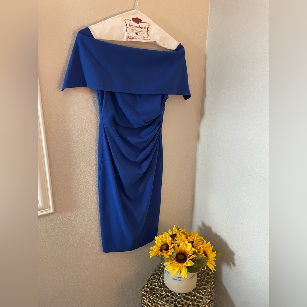 Vince Camuto off the shoulder, royal blue, size 2 dress.